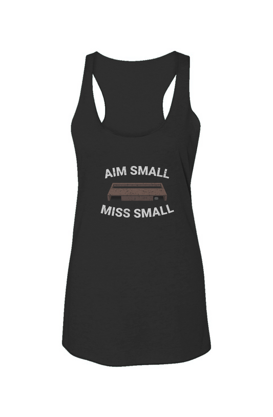 Aim Small Miss Small Racerback Barn Tank Black | Barn Garb Hockey Threads