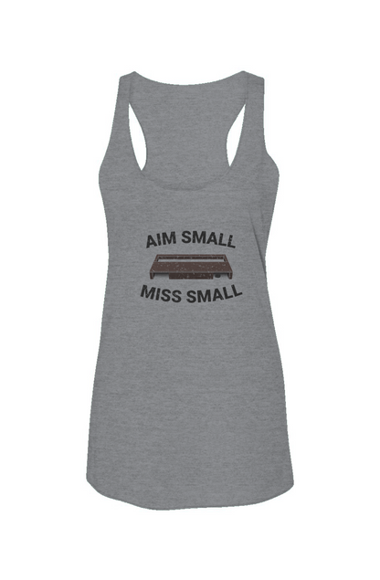 Aim Small Miss Small Racerback Barn Tank Grey | Barn Garb Hockey Threads