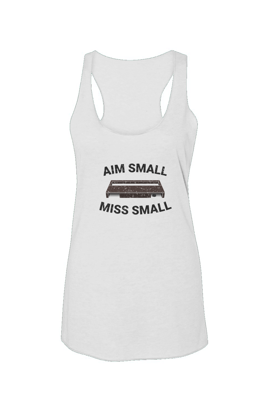 Aim Small Miss Small Racerback Barn Tank White | Barn Garb Hockey Threads