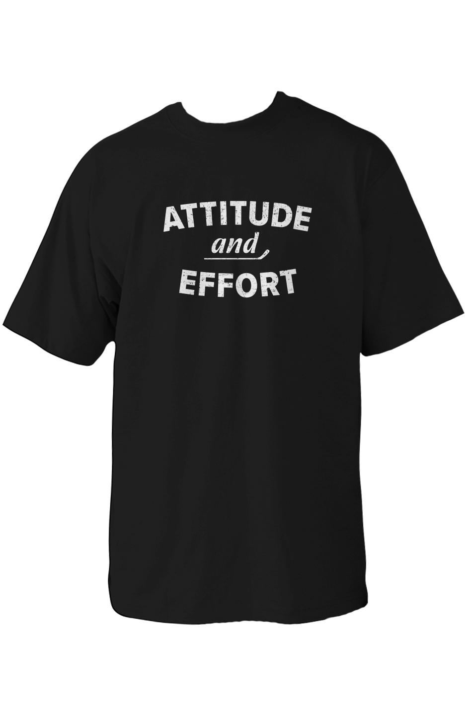 Attitude and Effort 90s Throwback Tee Black | Barn Garb Hockey Threads