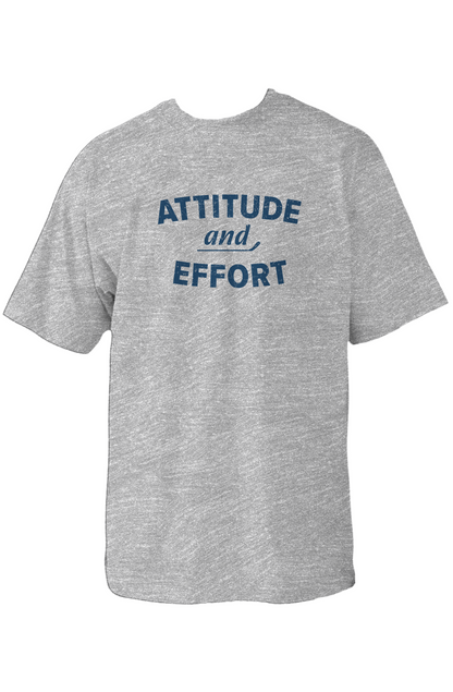 Attitude and Effort 90s Throwback Tee Grey | Barn Garb Hockey Threads