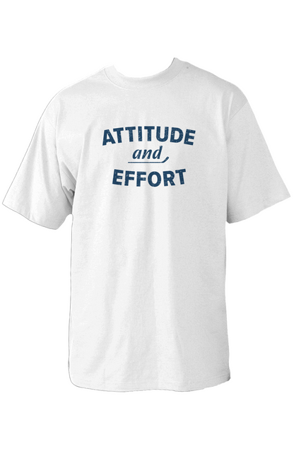 Attitude and Effort 90s Throwback Tee White | Barn Garb Hockey Threads