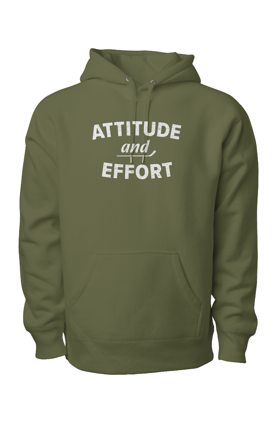 Attitude and Effort Legend Heavyweight Hoodie Military Green | Barn Garb Hockey Threads