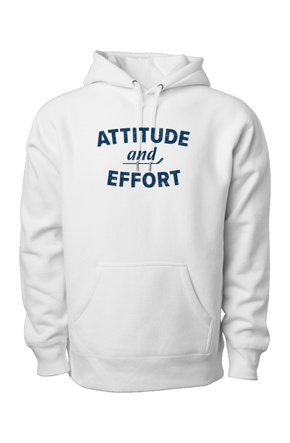 Attitude and Effort Legend Heavyweight Hoodie White | Barn Garb Hockey Threads