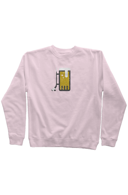 Bar Down Rinkside Crewneck Sweatshirt Pink | Barn Garb Hockey Threads