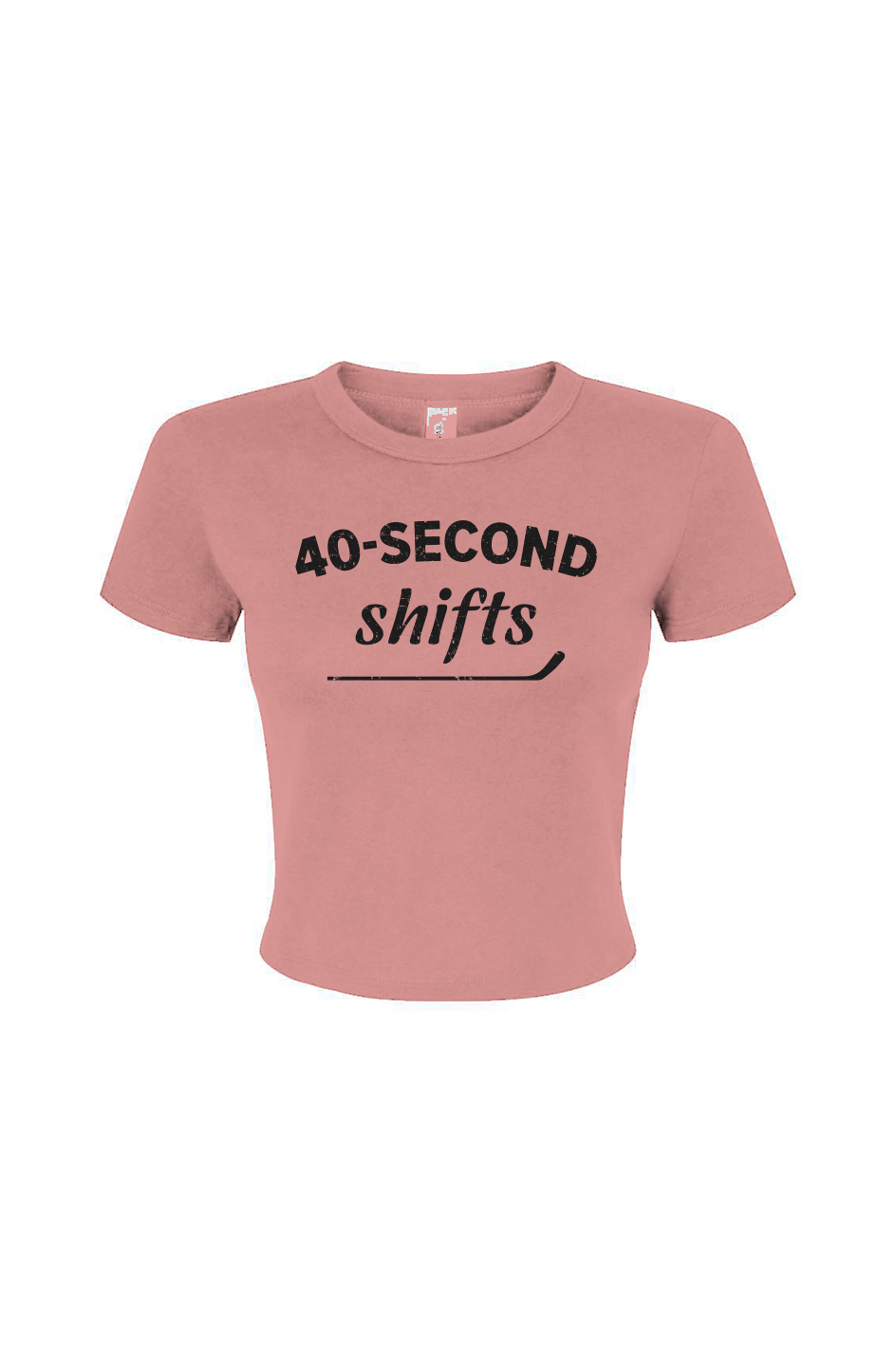 Barn Babe 40-Second Shifts Baby Tee Pink | Barn Garb Hockey Threads