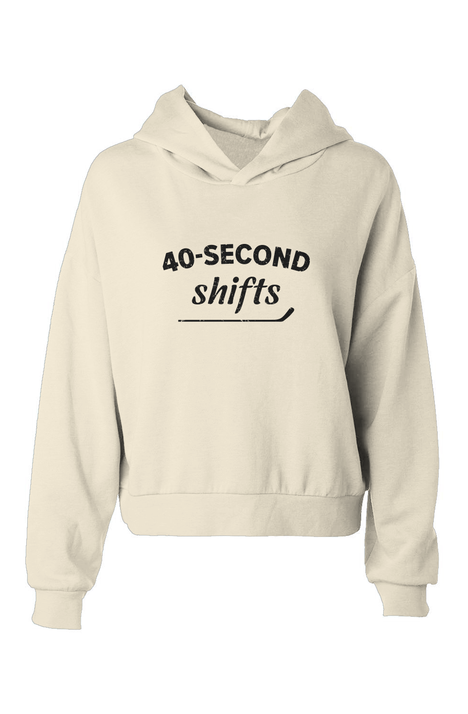 Barn Babe 40-Second Shifts Hip-Height Hoodie Bone | Barn Garb Hockey Threads