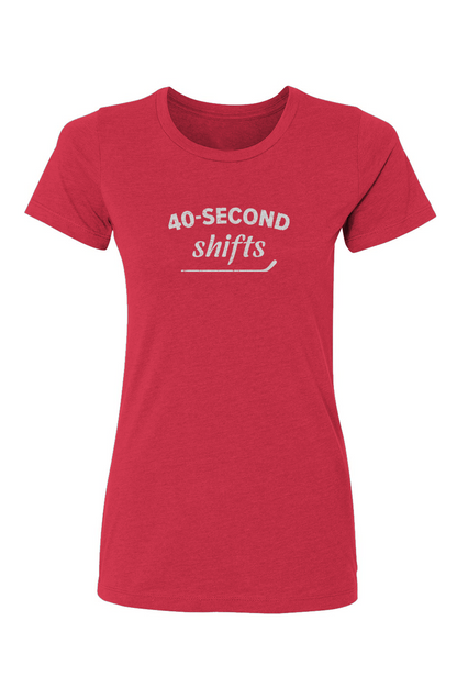 Barn Babe 40-Second Shifts Tee Red | Barn Garb Hockey Threads