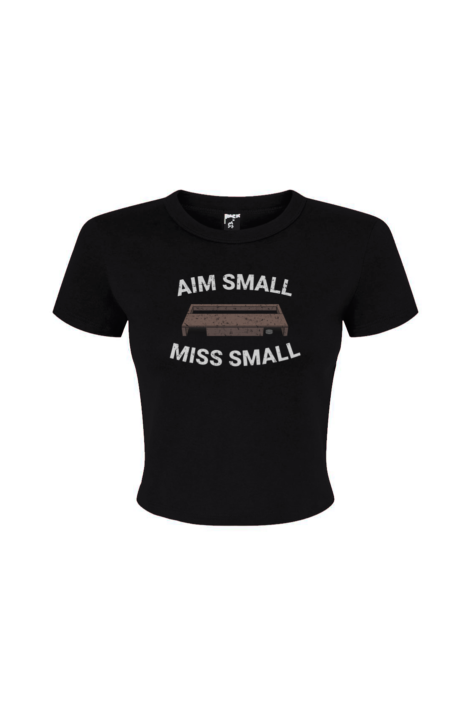 Barn Babe Aim Small Miss Small Baby Tee Black | Barn Garb Hockey Threads