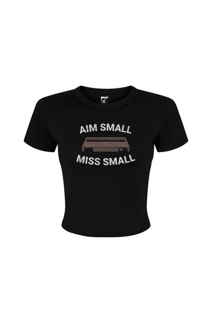 Barn Babe Aim Small Miss Small Baby Tee Black | Barn Garb Hockey Threads