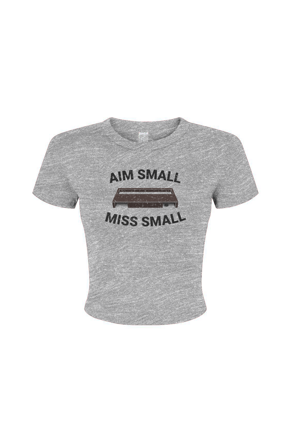 Barn Babe Aim Small Miss Small Baby Tee Grey | Barn Garb Hockey Threads