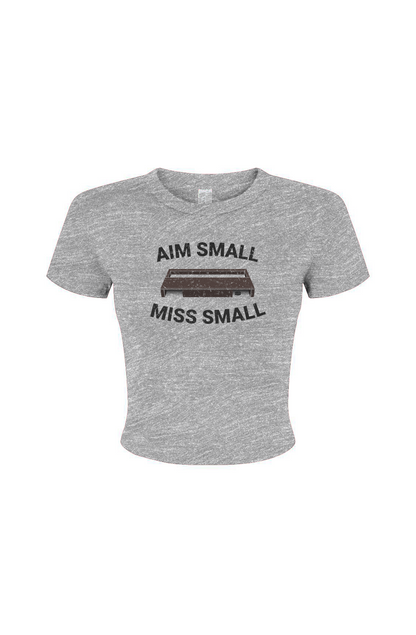 Barn Babe Aim Small Miss Small Baby Tee Grey | Barn Garb Hockey Threads