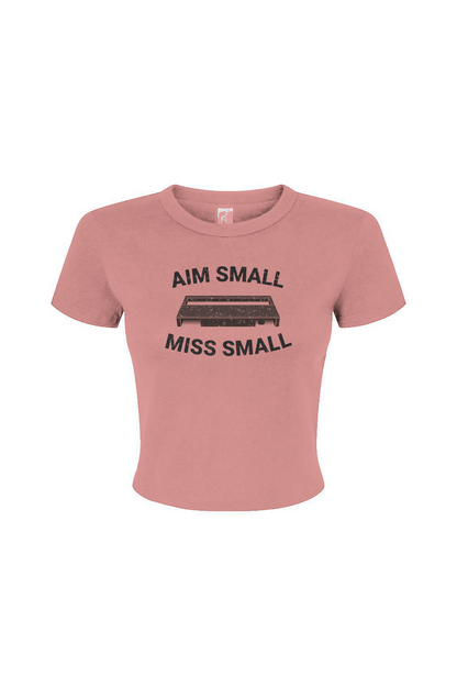 Barn Babe Aim Small Miss Small Baby Tee Pink | Barn Garb Hockey Threads