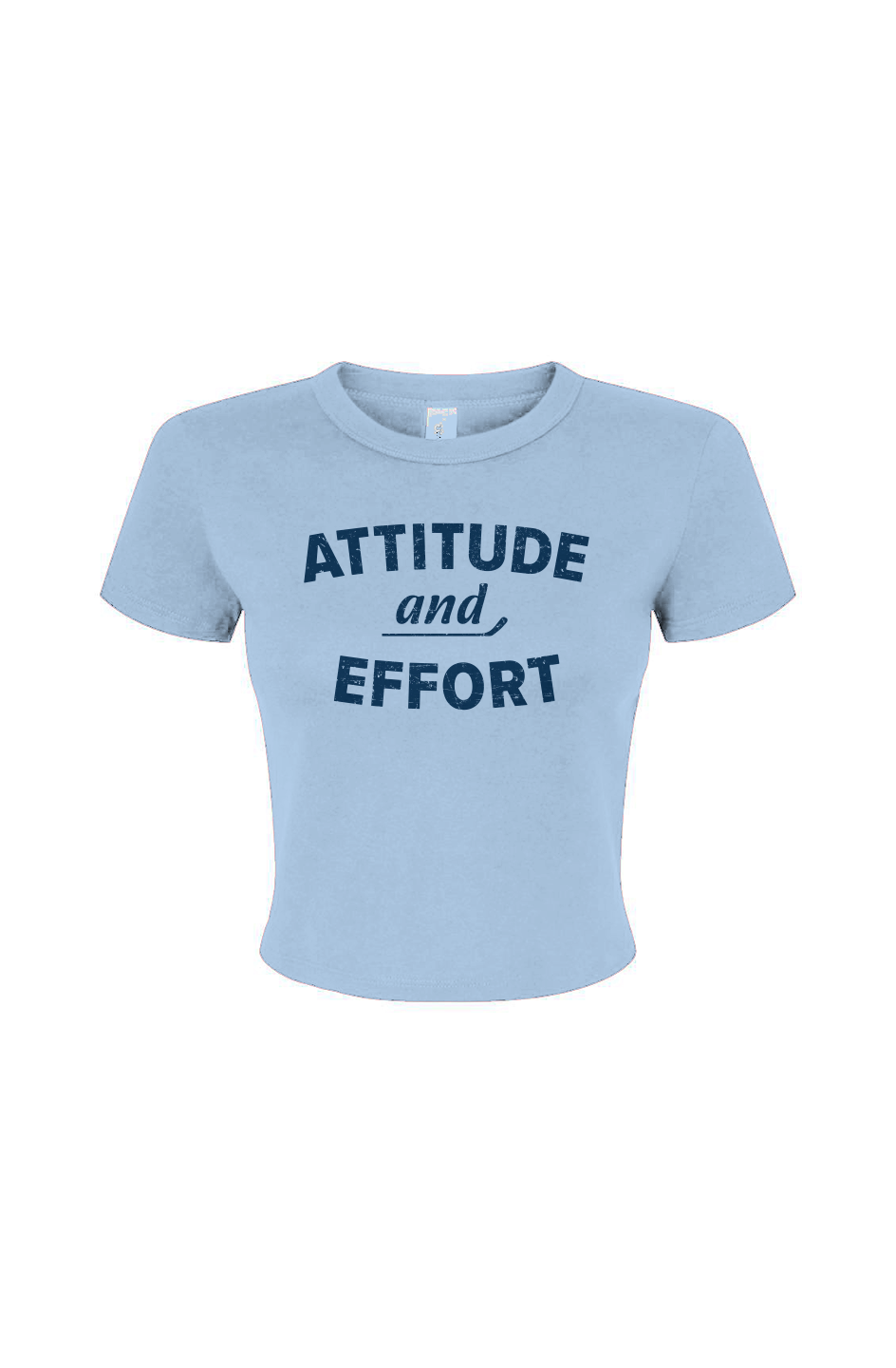 Barn Babe Attitude and Effort Baby Tee Baby Blue | Barn Garb Hockey Threads