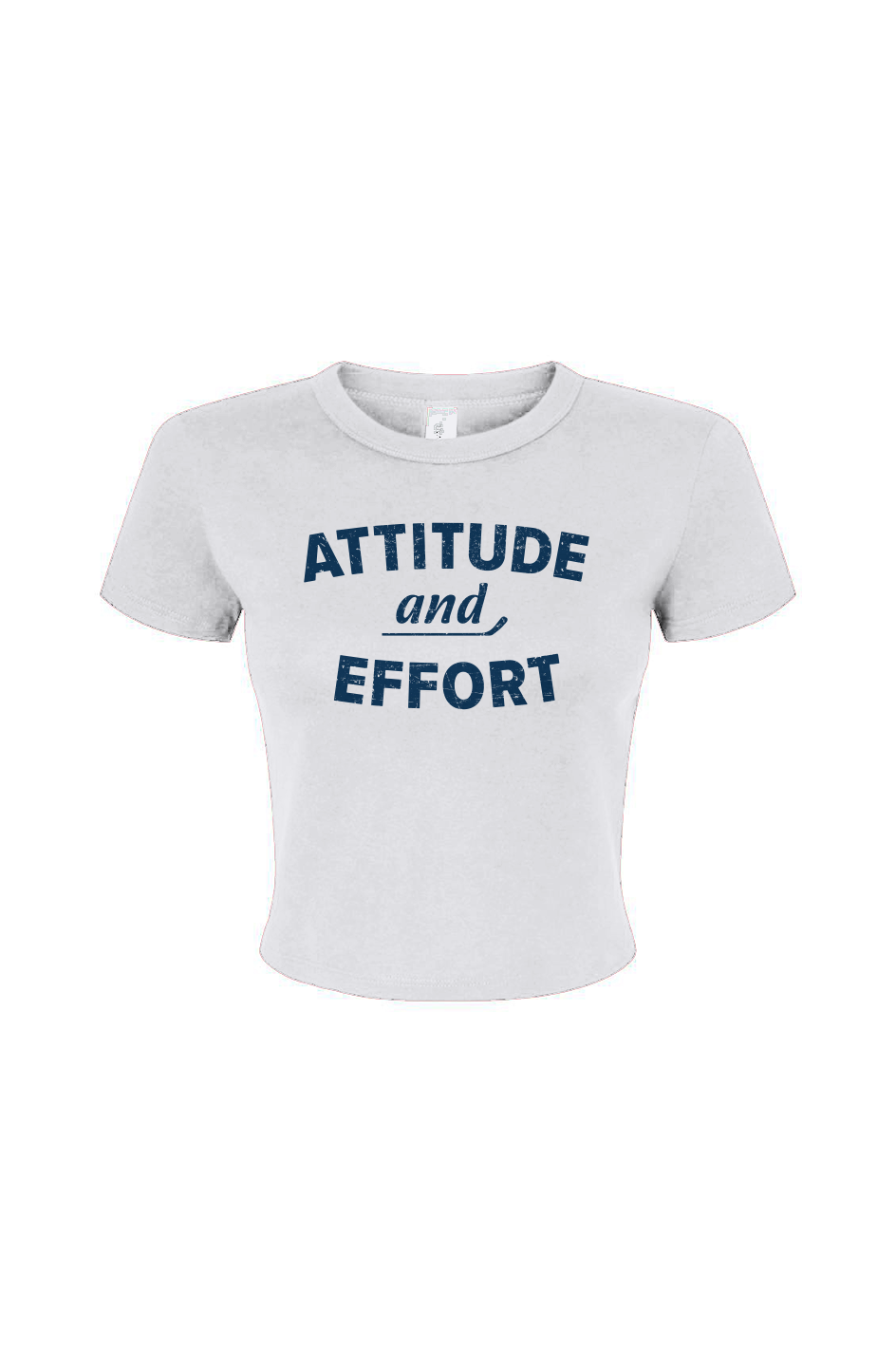 Barn Babe Attitude and Effort Baby Tee White | Barn Garb Hockey Threads