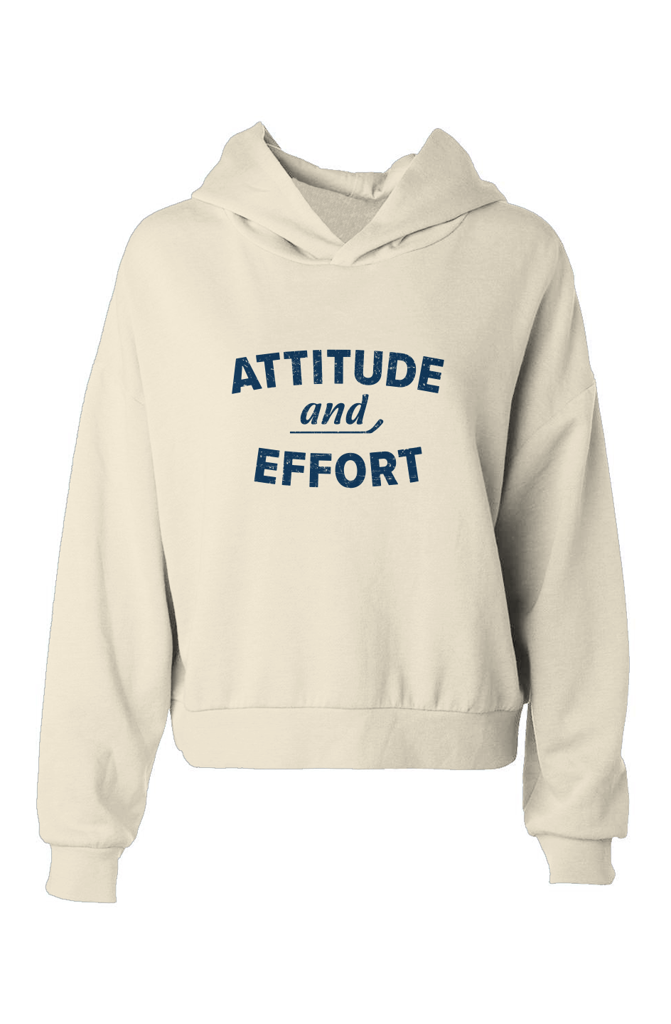 Barn Babe Attitude and Effort Hip Height Hoodie Bone | Barn Garb Hockey Threads