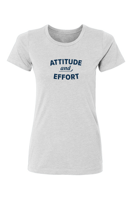 Barn Babe Attitude and Effort Tee White | Barn Garb Hockey Threads