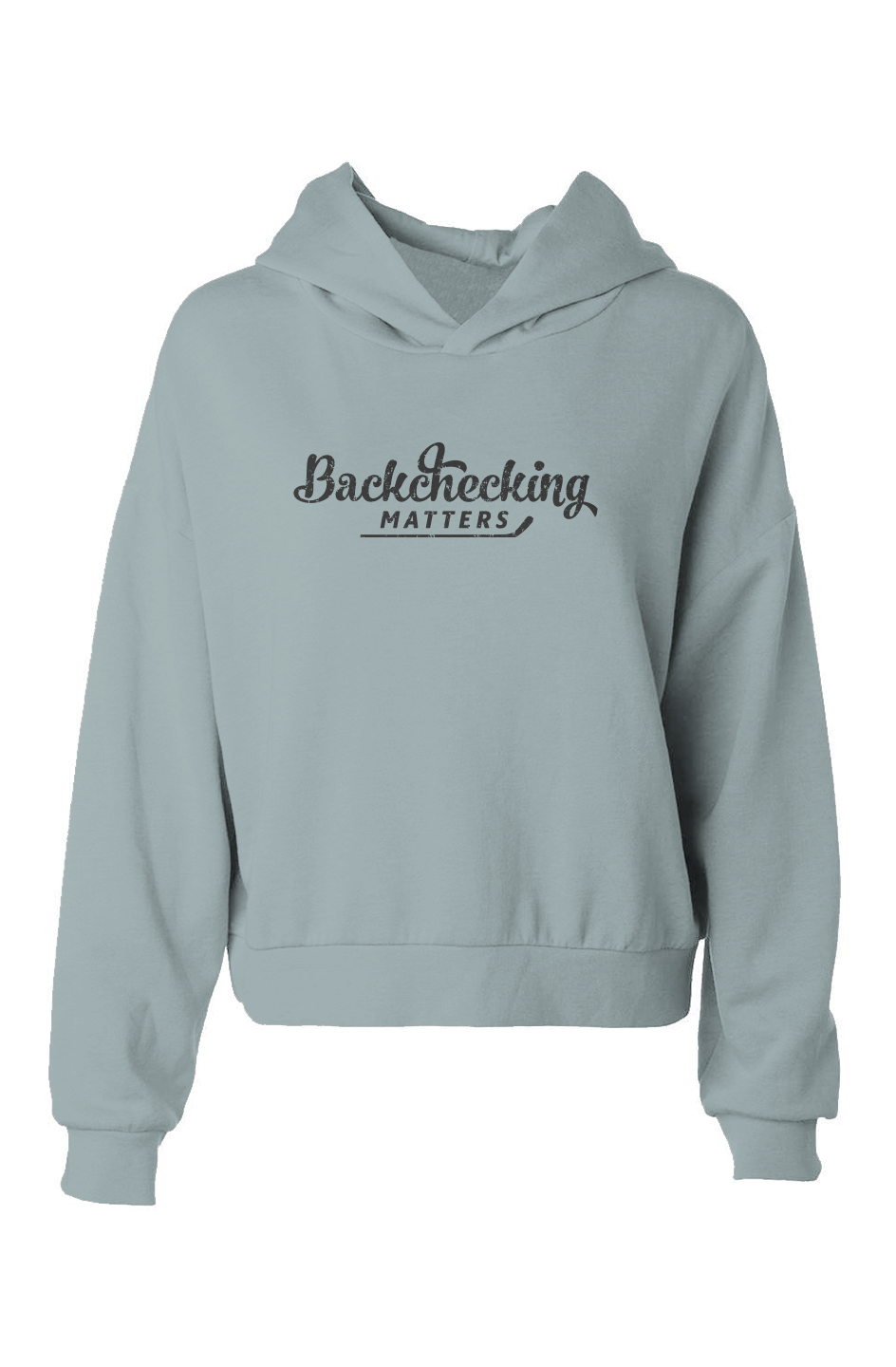 Barn Babe Backchecking Matters Hip-Height Hoodie Sage | Barn Garb Hockey Threads