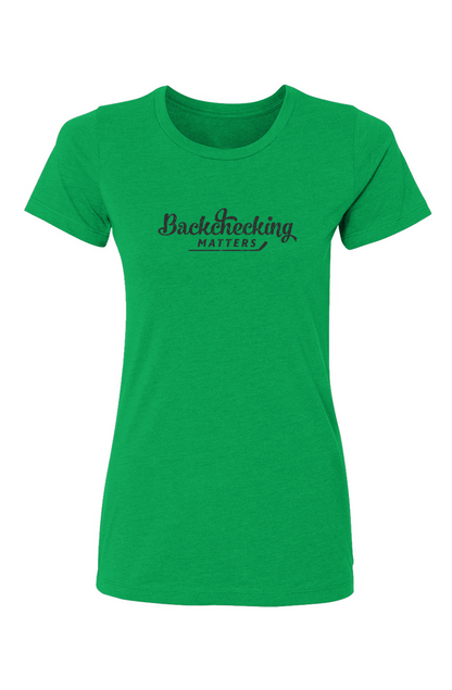 Barn Babe Backchecking Matters Tee Green | Barn Garb Hockey Threads