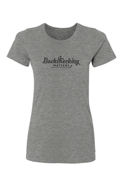 Barn Babe Backchecking Matters Tee Grey | Barn Garb Hockey Threads