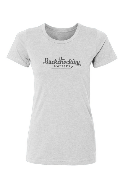 Barn Babe Backchecking Matters Tee White | Barn Garb Hockey Threads