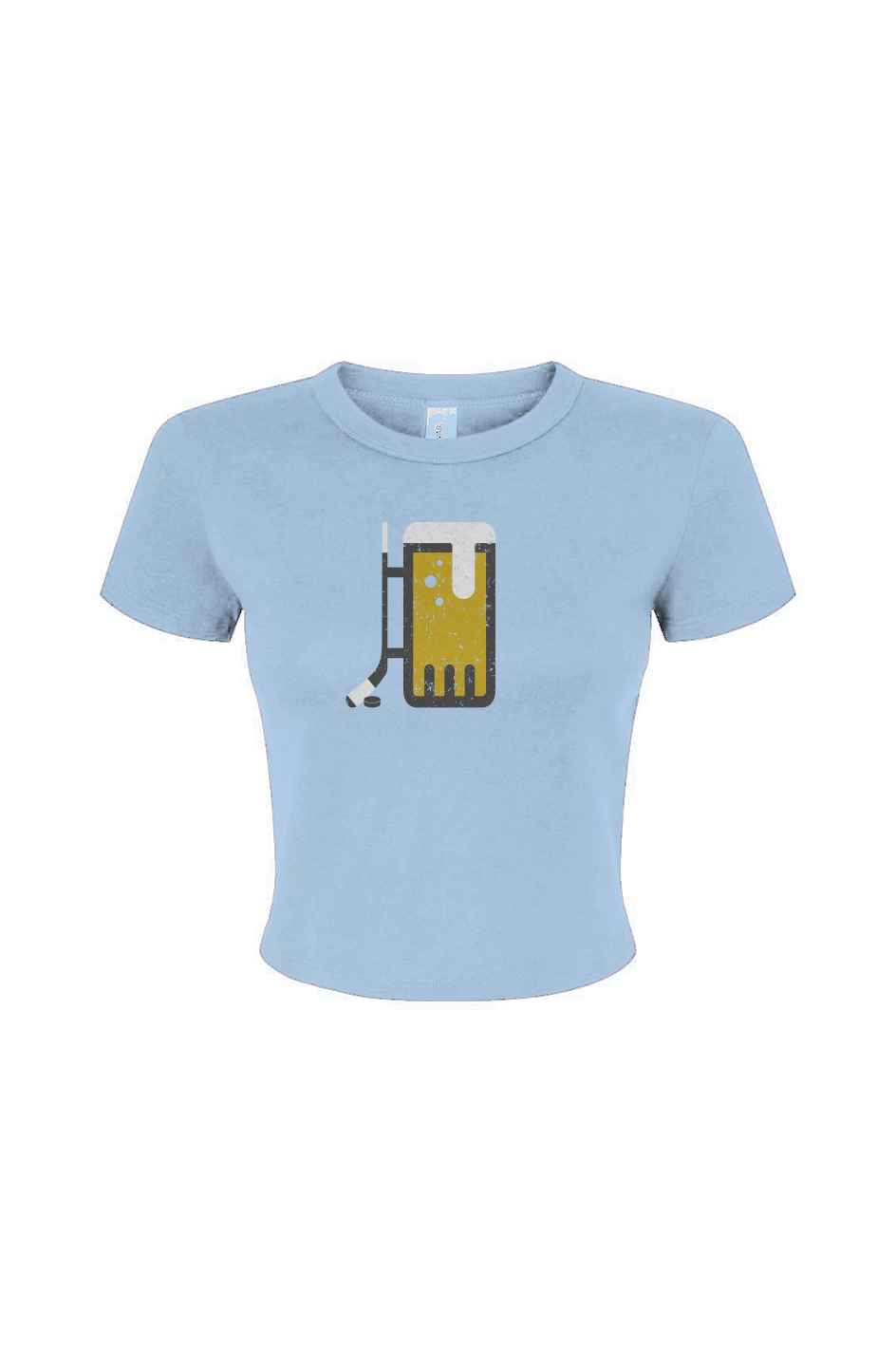 Barn Babe Bar Down Baby Tee Baby Blue | Barn Garb Hockey Threads