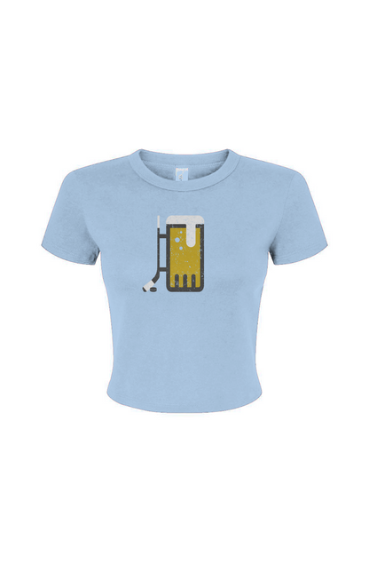 Barn Babe Bar Down Baby Tee Baby Blue | Barn Garb Hockey Threads