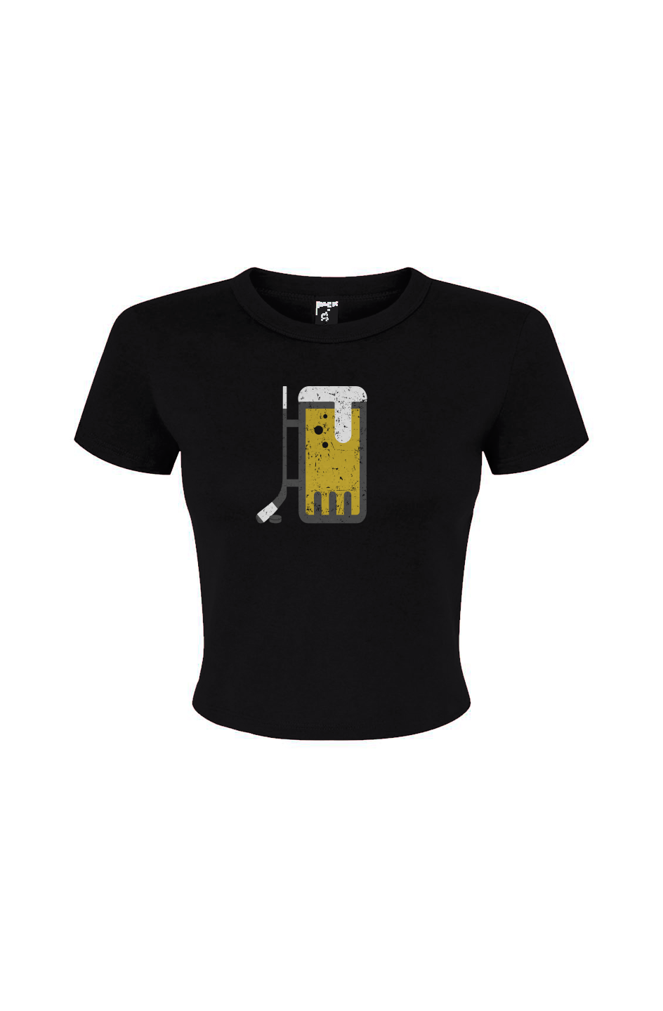Barn Babe Bar Down Baby Tee Black | Barn Garb Hockey Threads