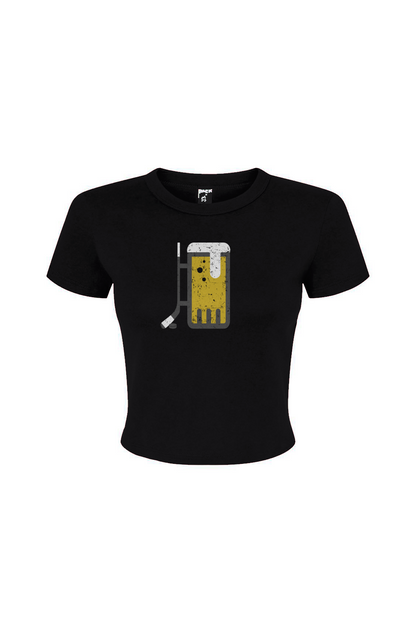 Barn Babe Bar Down Baby Tee Black | Barn Garb Hockey Threads