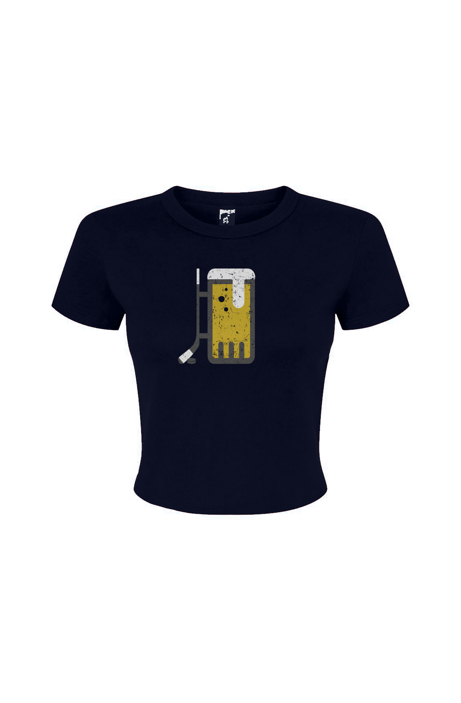 Barn Babe Bar Down Baby Tee Navy Blue | Barn Garb Hockey Threads