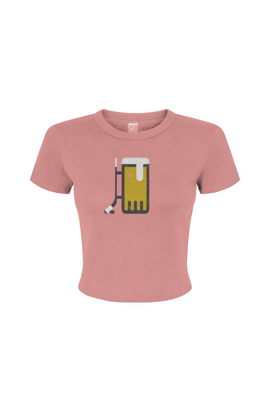 Barn Babe Bar Down Baby Tee Pink | Barn Garb Hockey Threads