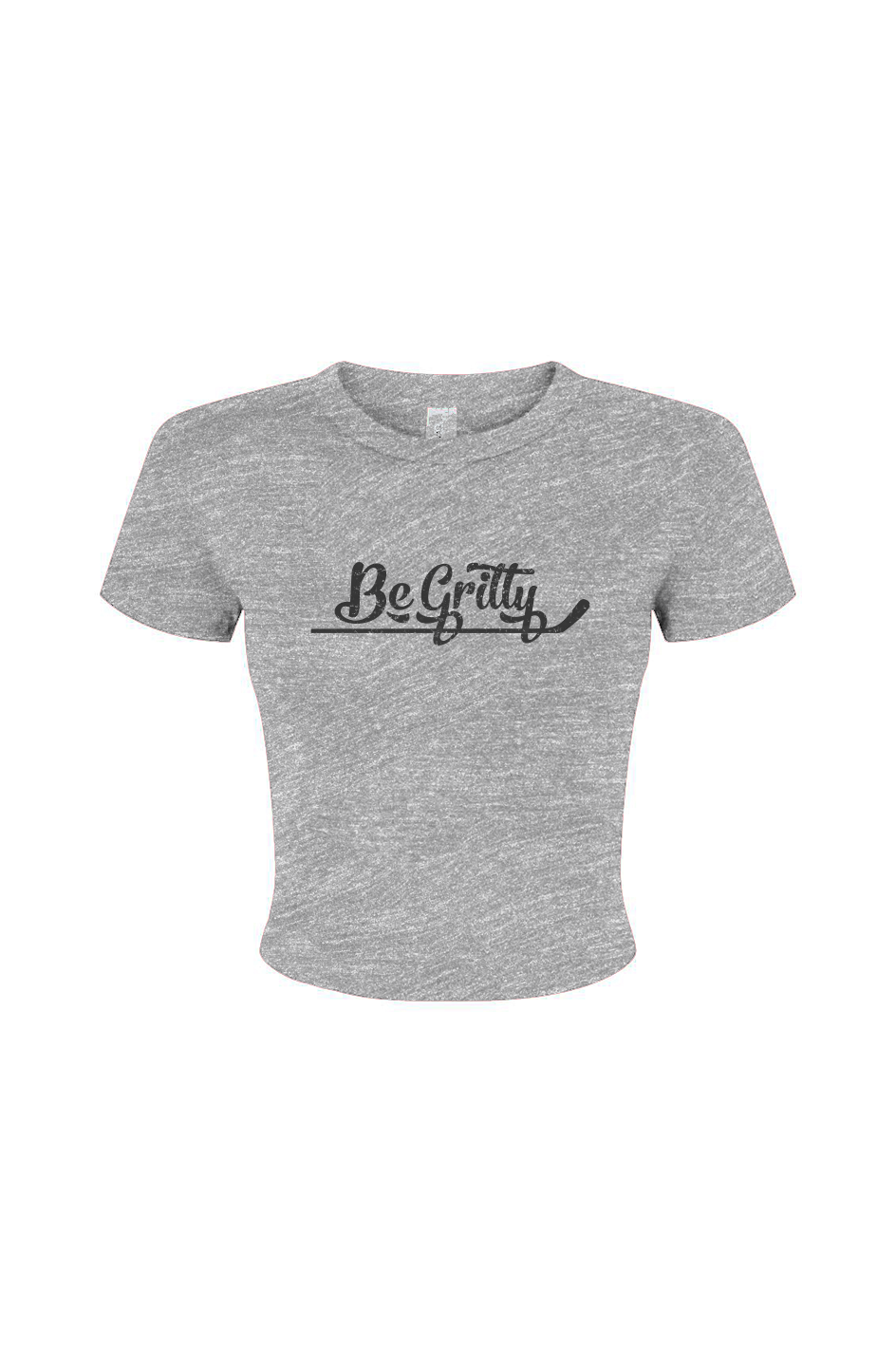 Barn Babe Be Gritty Baby Tee Grey | Barn Garb Hockey Threads