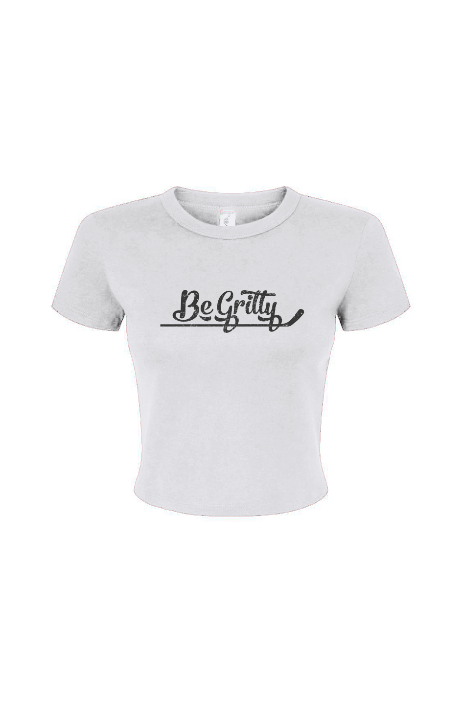 Barn Babe Be Gritty Baby Tee White | Barn Garb Hockey Threads