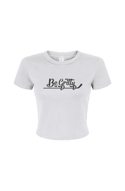 Barn Babe Be Gritty Baby Tee White | Barn Garb Hockey Threads