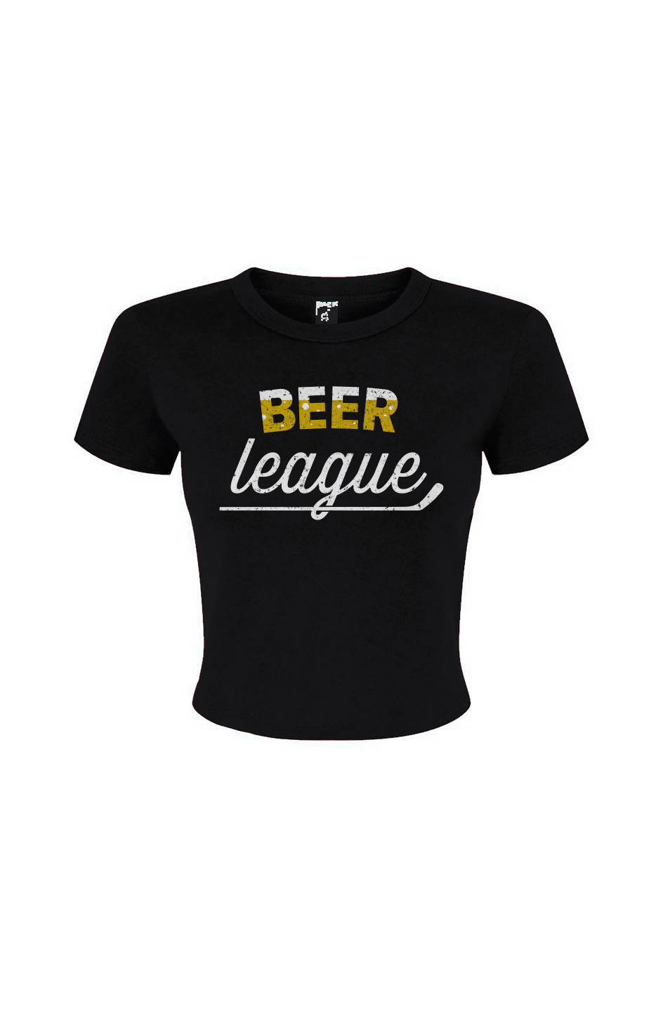 Barn Babe Beer League Baby Tee Black | Barn Garb Hockey Threads