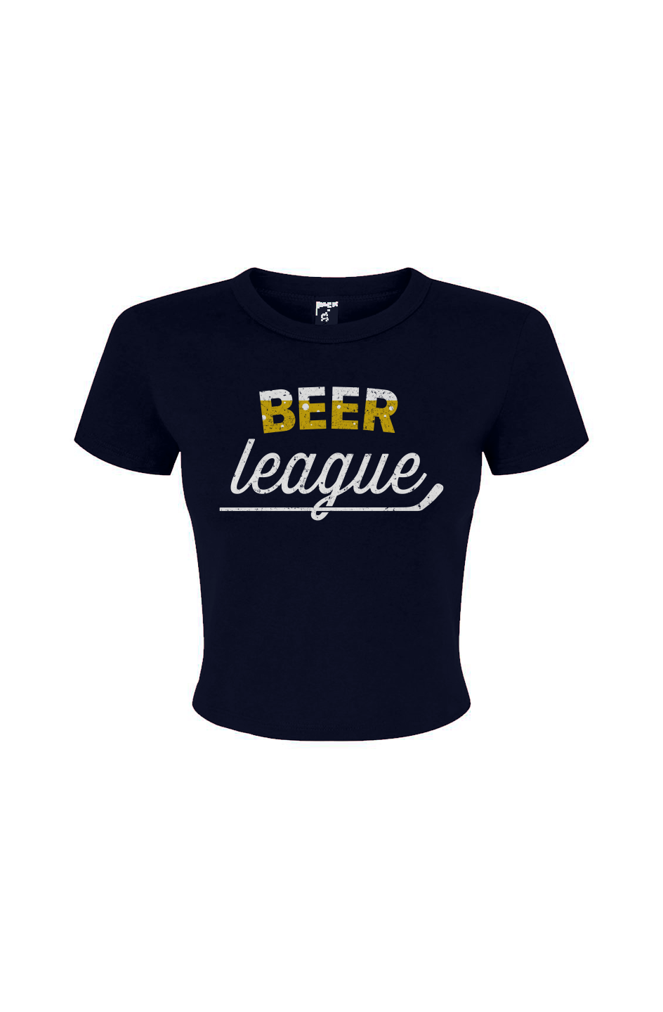 Barn Babe Beer League Baby Tee Navy Blue | Barn Garb Hockey Threads