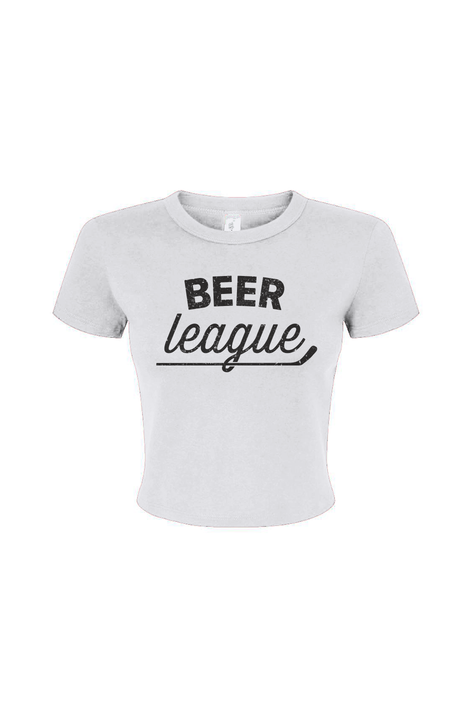 Barn Babe Beer League Baby Tee White | Barn Garb Hockey Threads
