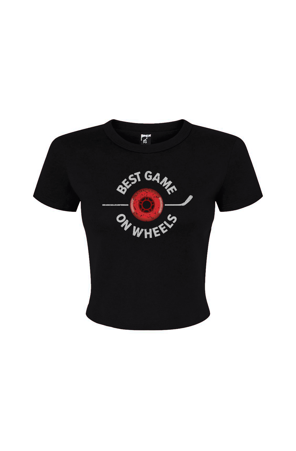 Barn Babe Best Game on Wheels Baby Tee Black | Barn Garb Hockey Threads