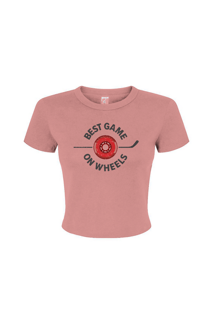 Barn Babe Best Game on Wheels Baby Tee Pink | Barn Garb Hockey Threads