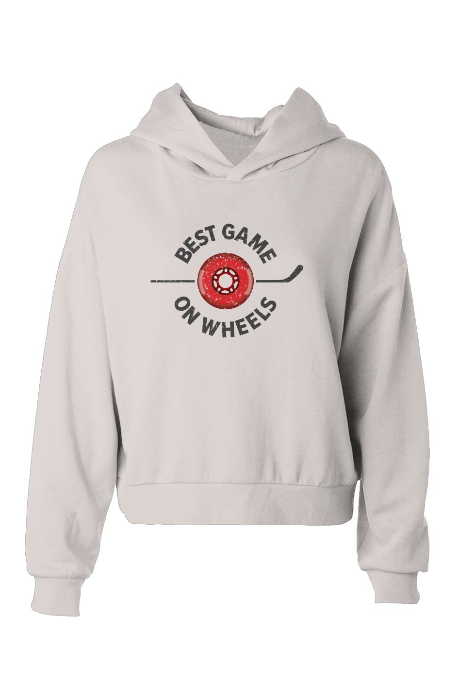 Barn Babe Best Game on Wheels Hip-Height Hoodie Bone | Barn Garb Hockey Threads