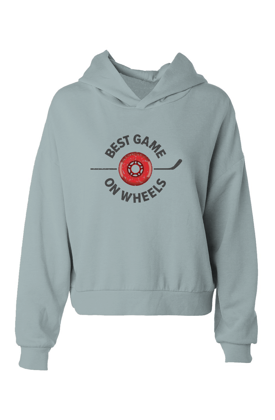 Barn Babe Best Game on Wheels Hip-Height Hoodie Sage | Barn Garb Hockey Threads