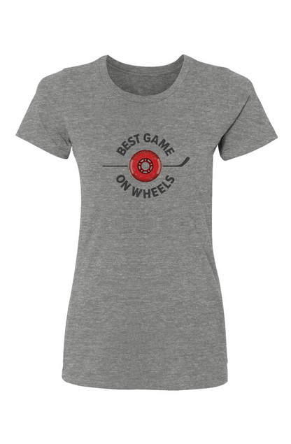 Barn Babe Best Game on Wheels Tee Grey | Barn Garb Hockey Threads