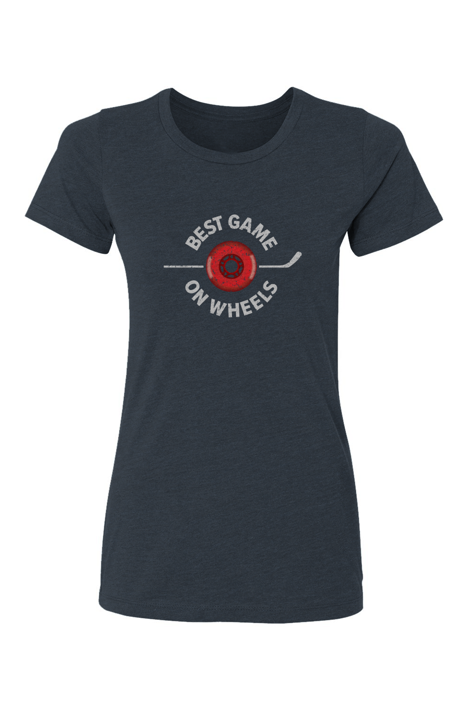 Barn Babe Best Game on Wheels Tee Navy Blue | Barn Garb Hockey Threads