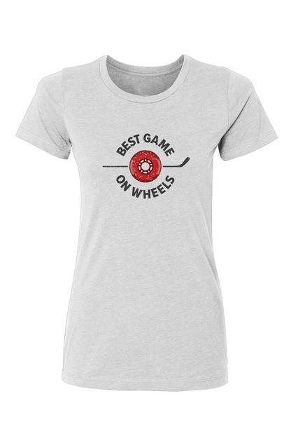 Barn Babe Best Game on Wheels Tee White | Barn Garb Hockey Threads