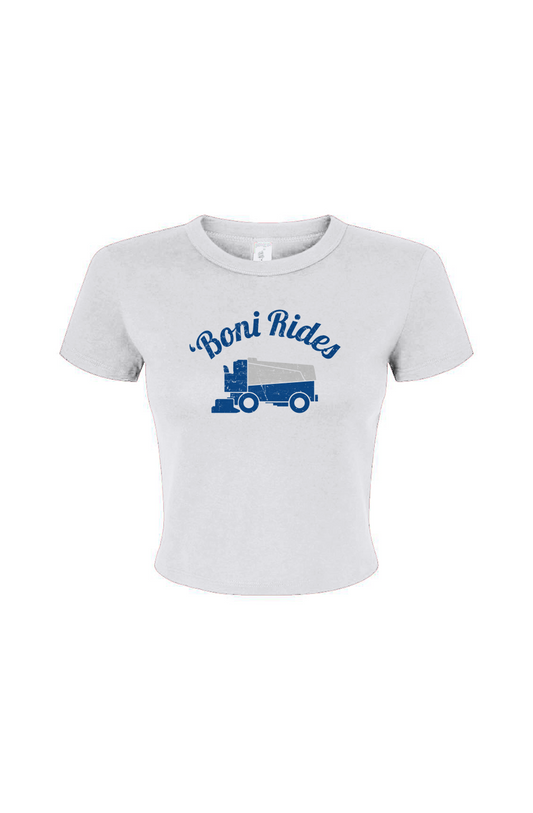 Barn Babe Boni' Rides Baby Tee White | Barn Garb Hockey Threads