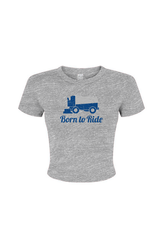 Barn Babe Born to Ride Baby Tee Grey | Barn Garb Hockey Threads