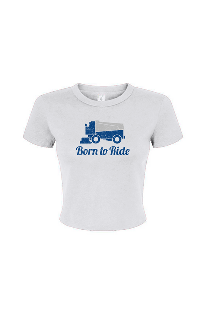 Barn Babe Born to Ride Baby Tee White | Barn Garb Hockey Threads