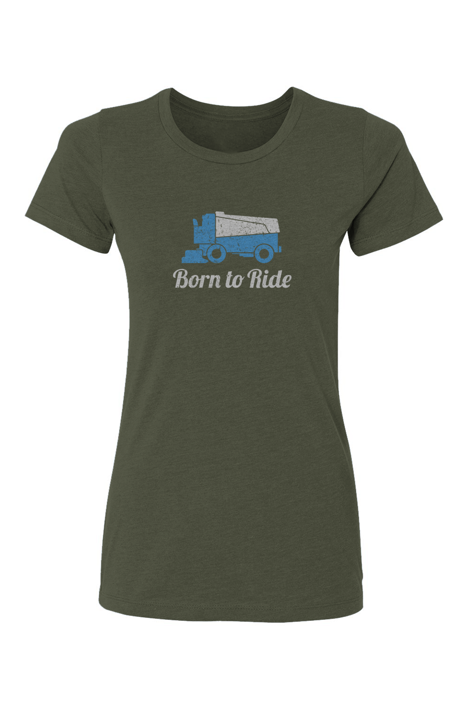 Barn Babe Born to Ride Tee Military Green | Barn Garb Hockey Threads