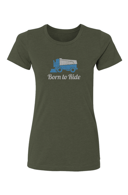 Barn Babe Born to Ride Tee Military Green | Barn Garb Hockey Threads
