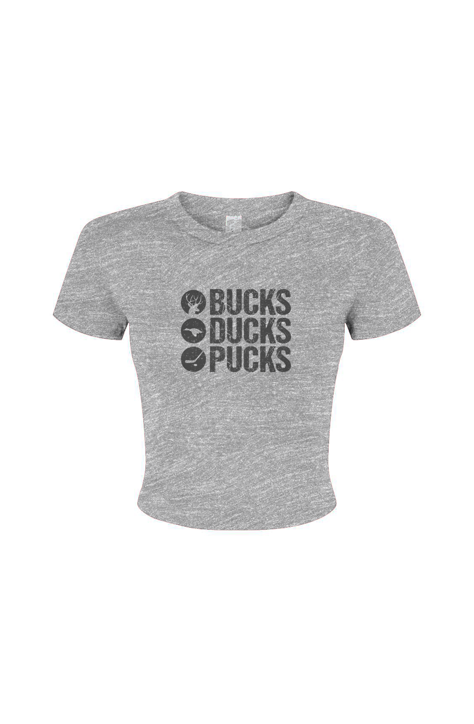 Barn Babe Bucks Ducks Pucks Baby Tee Grey | Barn Garb Hockey Threads